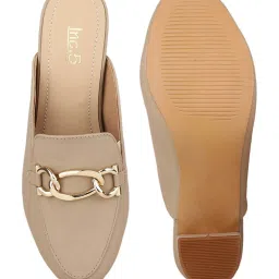 Inc.5 Women's Beige Mule Shoes image 4