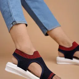 Shoetopia Kids Blue Back Strap Wedges-image-15