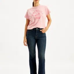 Levi's Women's Mid Rise Flared Indigo Jeans image 4