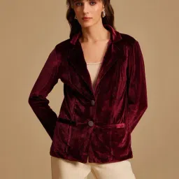 Kazo Velvet Blazer Jacket-image-95