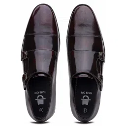 Hats Off Accessories Men's Burgundy Monk Shoes image 4