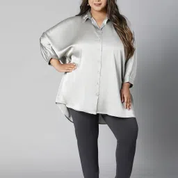 Oxolloxo Grey Relaxed Fit Shirt image 4