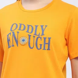 MADAME Orange Printed T-Shirt image 4