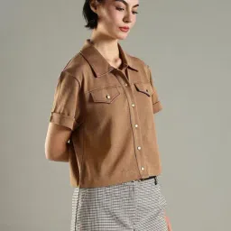 Tommy Hilfiger Brown Cotton Regular Fit Shirt image 3