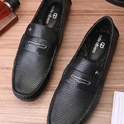 Pelle Albero Men's Black Casual Loafers-picture-45