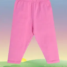 MINIKLUB Kids Pink Solid Leggings-image-95