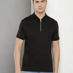 Calvin Klein Black Cotton Regular Fit Polo T-Shirt-image-59