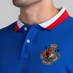 Giordano Blue Slim Fit Polo T-Shirt image 4
