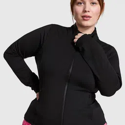 Victoria's Secret Women Stand Collar Solid Sporty Jacket-image-76