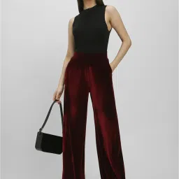 Forever 21 Maroon Regular Fit Mid Rise Pants image 4