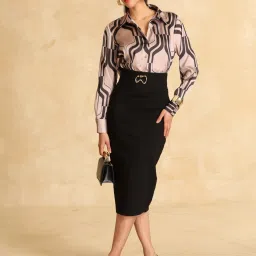 Kazo Purple Printed Formal Shirt image 4