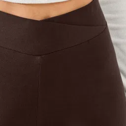 Styli Brown Cotton Regular Fit Leggings image 4