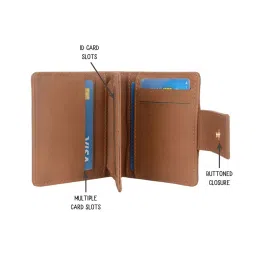 Baggit Arizona Yellow PU Textured Bi-Fold Wallet image 4