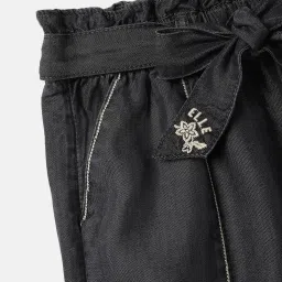 Elle Girls Black Pure Cotton Shorts image 4