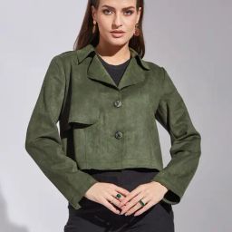 Latin Quarters Green Polyester Regular Fit Jacket-picture-22