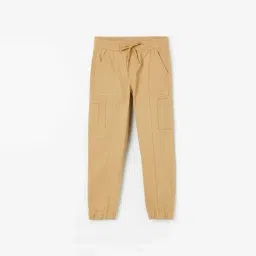 Fame Forever by Lifestyle Kids Khaki Cotton Regular Fit Joggers-picture-13