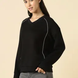Allen Solly Black Regular Fit Sweatshirt image 3