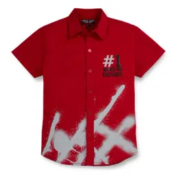 Gini & Jony Kids Red Printed Shirt-picture-29