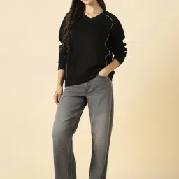 Allen Solly Black Regular Fit Sweatshirt image 4