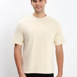 Allen Solly Beige Cotton Regular Fit T-Shirt-picture-30