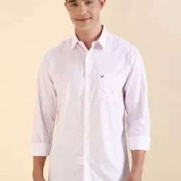 Allen Solly Pink Cotton Slim Fit Printed Shirt-picture-32
