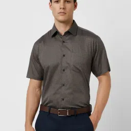 Van Heusen Grey Cotton Regular Fit Floral Print Shirts-picture-28