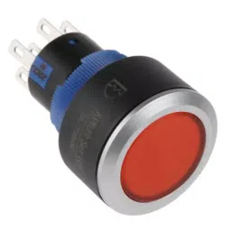 RS PRO Illuminated Push Button Switch Momentary 22.2 mm Cutout DPDT Red LED 250 V AC, 1758897-picture-36