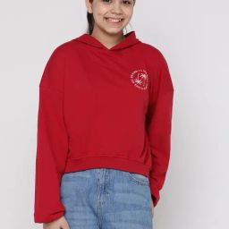 Lil Tomatoes Kids Red Solid Full Sleeves Sweatshirt-picture-12
