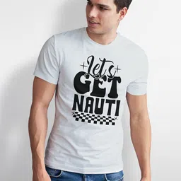 Seekbuylove Men Typography Printed Bio Finish T-shirt image 4