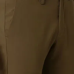 Van Heusen Brown Slim Fit Trousers image 4