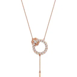 Mia by Tanishq Nature's Finest 14k Gold Orbiting Elegance Diamond Princess Necklace for Women-picture-35