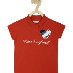 Peter England Kids Rust Embellished Polo T-Shirt-picture-20