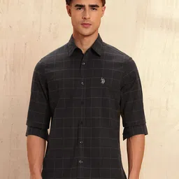 U.S. Polo Assn. Checked Tailored Fit Checked Casual Shirt-picture-33