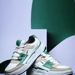 Asian Men's UNICORN-13 White & Green Sneakers-image-3