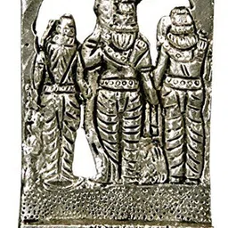 JY Silver-Toned Religious Idol Showpiece image 2