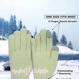 LOOM LEGACY Women Acrylic Winter Gloves image 5