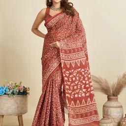 SHANVIKA Paisley Printed Pure Cotton Saree-picture-12
