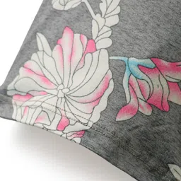 CrayonFlakes Knit Floral Printed Flared Leggings - Grey image 5