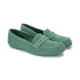 Woodland Women Suede Loafers-image-12