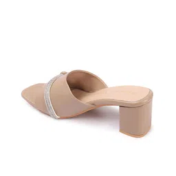 DressBerry Textured Party Block Sandals with Buckles image 3