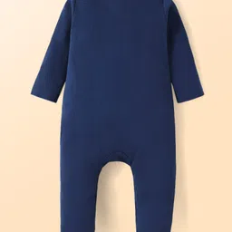 babyhug disney Babyhug Dinsey Interlock Full Sleeves Footed Sleepsuit With Simba Graphic Pack Of 2 - Navy Blue & White image 5