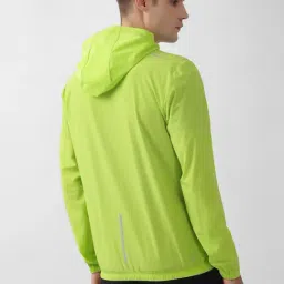 Peter England Green Regular Fit Hooded Jacket image 2