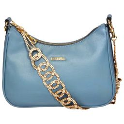 SASSORA ALOHI Blue Leather Small Handbag-picture-14