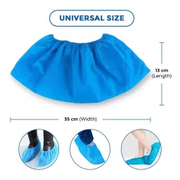 KUDIZE Disposable Shoes Covers Non-woven Fabric Elastic Band Breathable & Dustproof Free Size, DH11-500 (Pack of 500 Pair) image 3