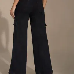 Life With Pockets Black Solid Straight Fit Skirts-picture-43