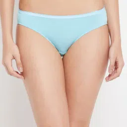 Clovia Blue Lace Regular Fit Solid Panties-picture-27
