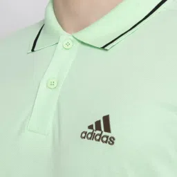 Adidas Green Cotton Regular Fit Sports Polo image 4