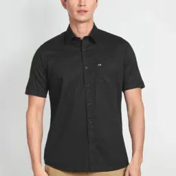 Arrow Sport Black Cotton Regular Fit Shirt-image-47