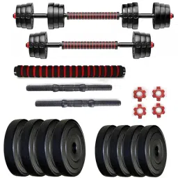 Protoner PVC 3 in 1 convertible DM 8 Kg Dumbbells Set(8 kg (2 kg x 4))-picture-12