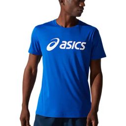Asics Blue Short Sleeves Silver T-Shirt-picture-13
